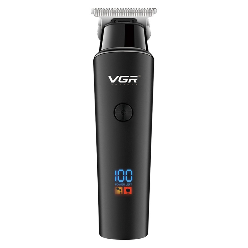 ماشین اصلاح موی سر و صورت وی جی آر مدل 937 با طراحی ارگونومیک، نمایشگر دیجیتال، باتری 2000 میلیآمپر ساعت، شارژ USB و سه شانه قابل تنظیم برای اصلاح دقیق و چند حالته