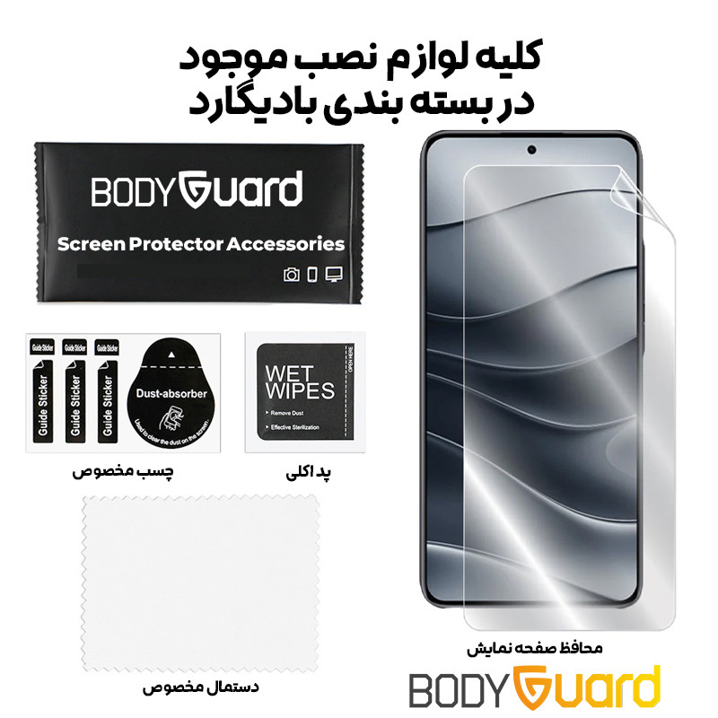 محافظ صفحه نمایش بادیگارد مدل Hydrogel مناسب برای گوشی موبایل شیائومی Redmi Note 15