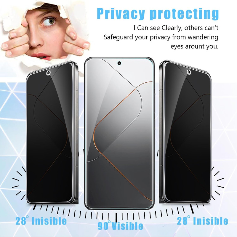 محافظ صفحه نمایش حریم شخصی بادیگارد مدل Hydrogel مناسب برای گوشی موبایل آنر 90 / 200