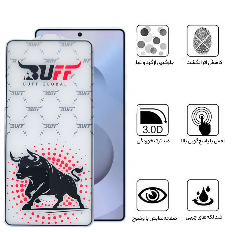 محافظ صفحه نمایش بوف مدل Black Fighter-Guarantee مناسب برای گوشی سامسونگ Galaxy S26 Ultra