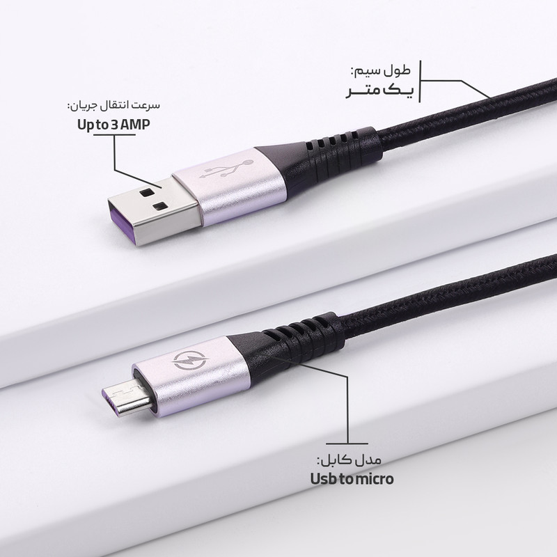 کابل تبدیل USB به Micro-USB ایتی لینک مدل ETL 005 طول 1 متر