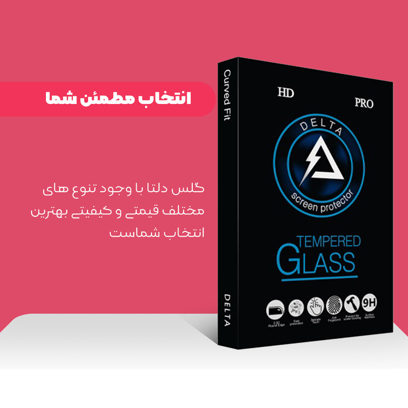 محافظ صفحه نمایش سرامیکی دلتا مدل Fit مناسب برای گوشی موبایل سامسونگ Galaxy A10S بسته سه عددی