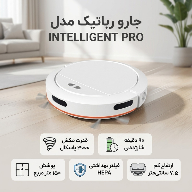 جارو رباتیک مدل INTELLIGENT PRO