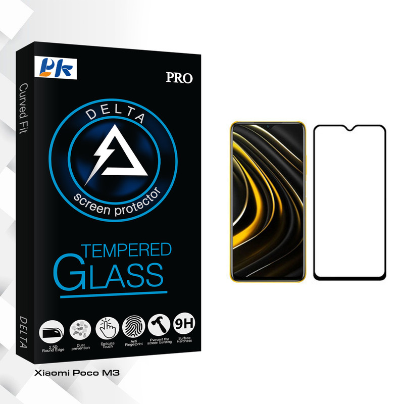 محافظ صفحه نمایش پی کی مدل Delta Glass مناسب برای گوشی موبایل شیائومی Poco M3
