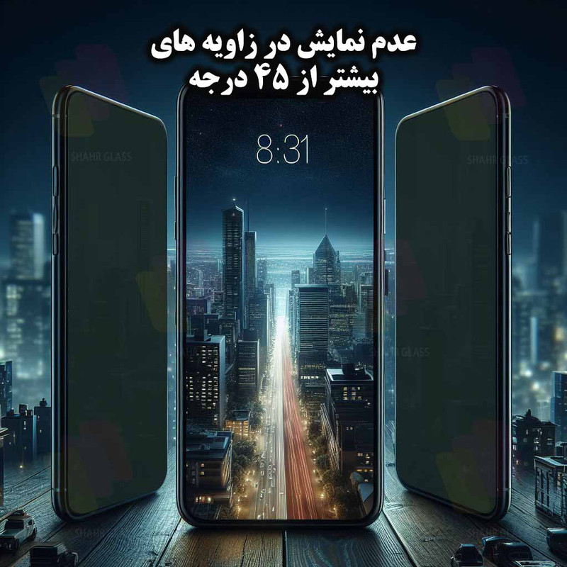 محافظ صفحه نمایش حریم شخصی شهر گلس مدل PRIVFULLS مناسب برای گوشی موبایل اپل iPhone 7 / iPhone 8 / iPhone SE 2020 / iPhone SE 2022