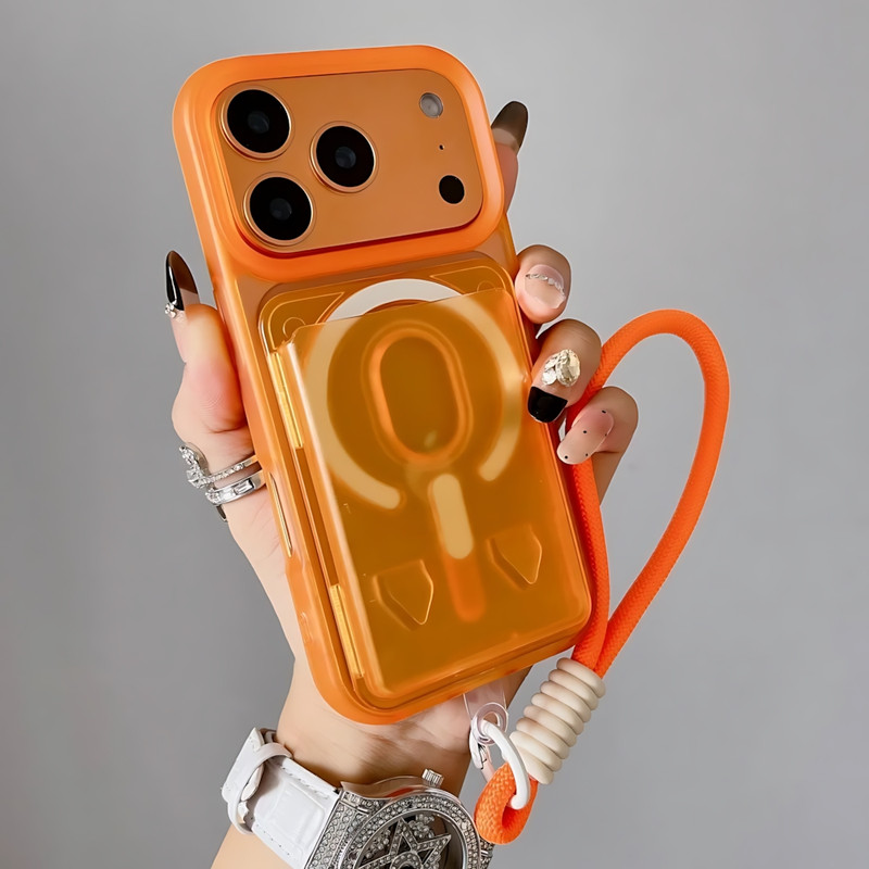 کاور مدل SpinStrap مناسب برای گوشی موبایل اپل iPhone 17 Pro به همراه بند و جاکارتی