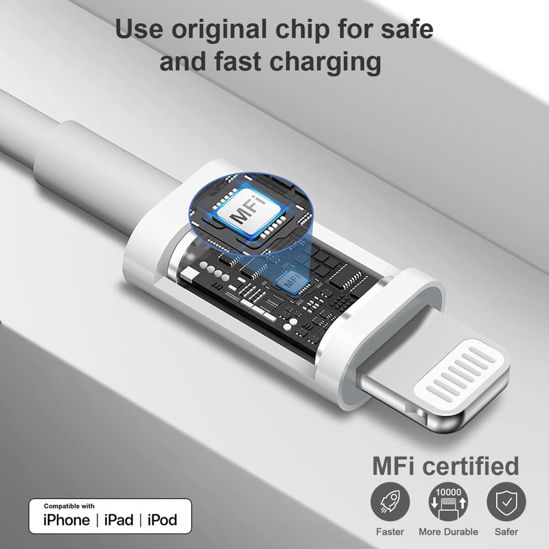 کابل تبدیل USB-C به لایتنینگ نیبیوا مدل 001 طول 1 متر