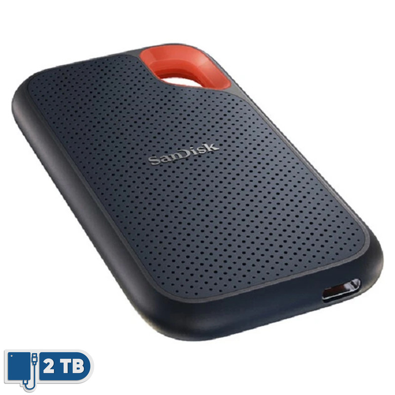 اس اس دی اکسترنال سن دیسک مدل Extreme E61 ظرفیت 2 ترابایت رابط USB 3.2 Gen2