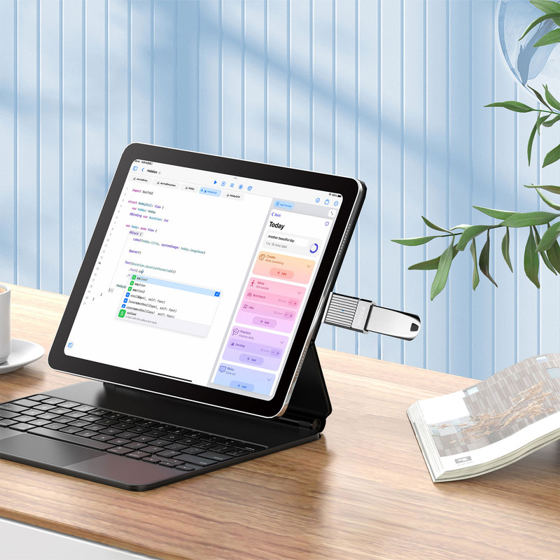 مبدل OTG USB به USB-C هیسکا مدل H6