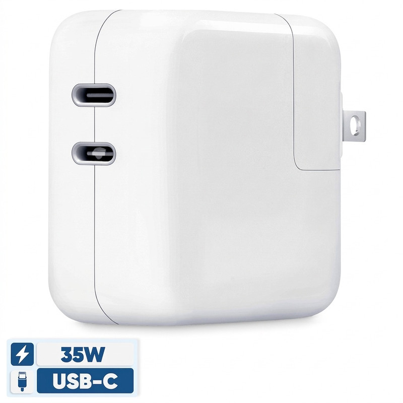 شارژر دیواری 35 وات اپل مدل Dual USB-C Port