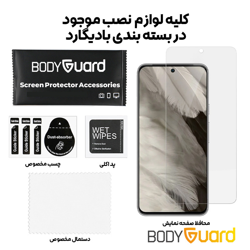 محافظ صفحه نمایش شیشه ای بادیگارد مدل Clear مناسب برای گوشی موبایل سامسونگ GALAXY S25 FE