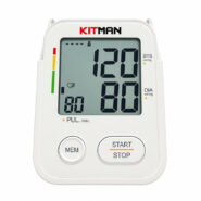 فشارسنج بازویی دیجیتال کیتمن مدل Intelligent Type--C01 با نمایشگر LCD، حافظه بالای 99 رکورد، تشخیص آریتمی، نمایش میانگین نتایج، 2 پروفایل کاربر و کاف بزرگ 22 تا 40 به‌همراه استند و کابل Type-C