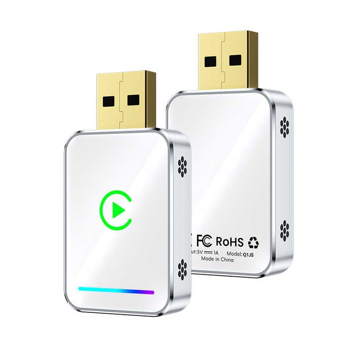 کارپلی و اندروید اتو مدل Wireless CarPlay/Android Auto Q1JS به همراه مبدل USB به USB-C